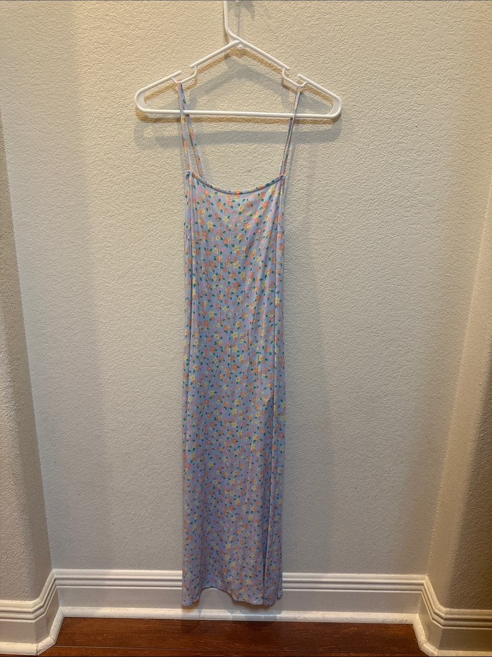Billabong Light Blue Floral Maxi Slip Dress